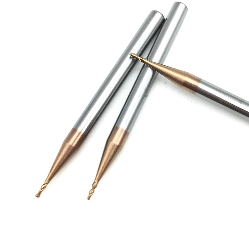 

5pcs END MILL 1mm 2Flute Solid Carbide Endmills HRC60 D1*50L Standard Length Side Milling Slotting Profiling Cutter