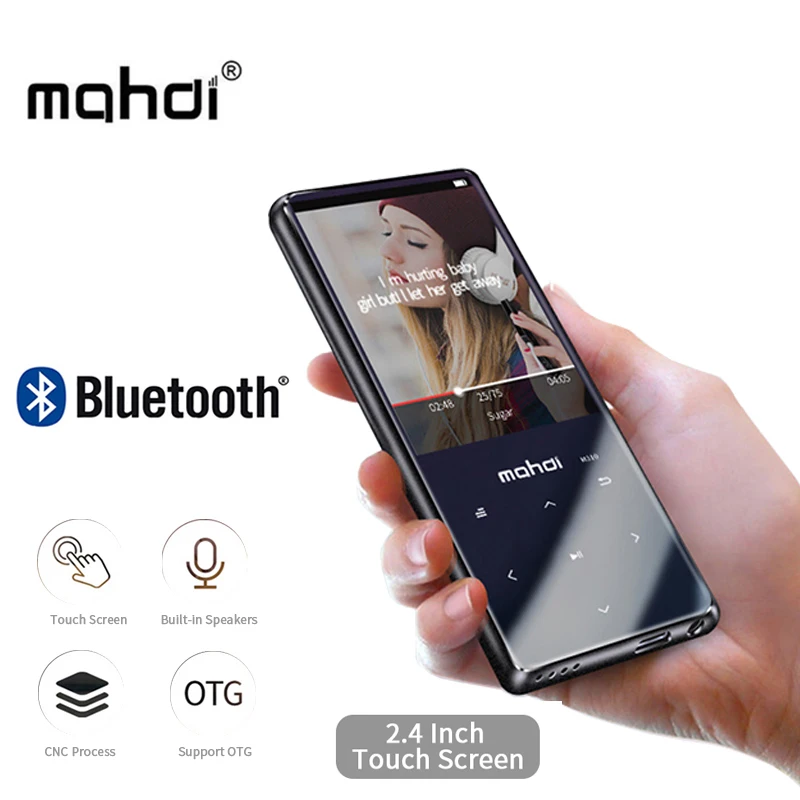 Портативный mp3 плеер Mahdi M310 с сенсорным экраном и поддержкой Bluetooth 2 4 дюйма 8