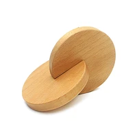 montessori materials toy two round button object fitting exercise beech wood baby grasping teaching toys kids teething wood toy