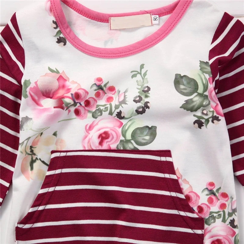 Новинка 2018 комбинезон с цветочным рисунком для младенцев одежда мальчиков и