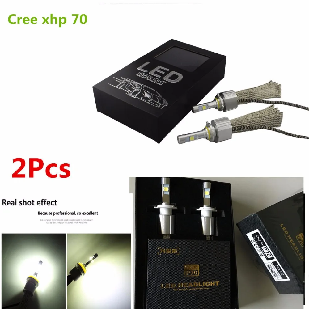 

1 Set H7 55W/110W 13200LM CREE XHP70 Chip Car LED Headlight Kit Car Bulbs H4 H7 H9 H11 9005 9006 H1 H3 Error Free Auto Headlamp