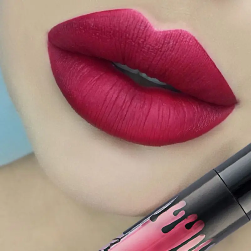 Женский макияж матовый блеск для губ глянцевый металлический цвет