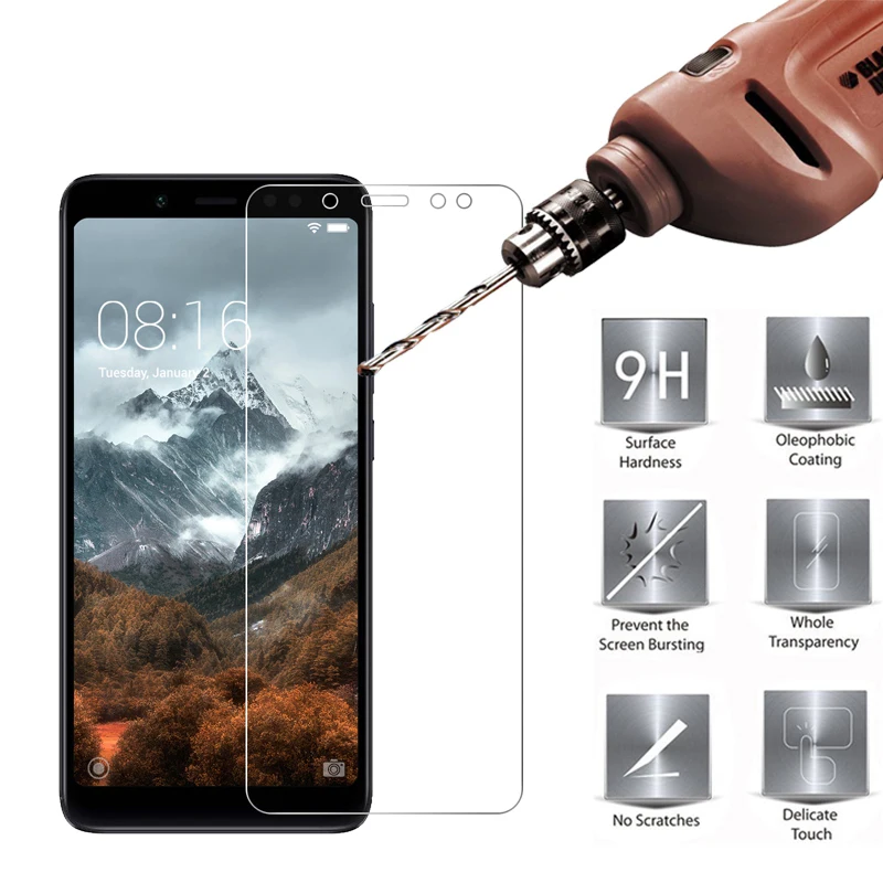 9H жесткая пленка из закаленного стекла для Xiaomi Redmi 6A 6 Pro Note 4 4X 5 7 4A Plus Защитная
