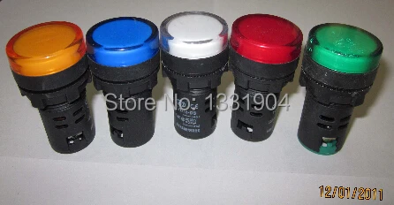 

Светодиодная индикаторная лампа разных цветов, 22 мм