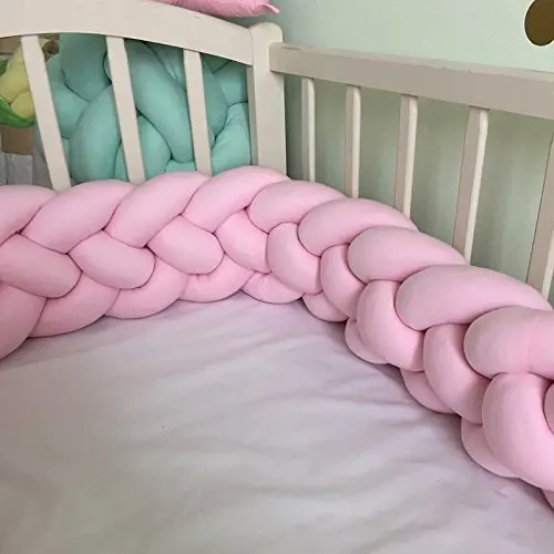 Pink 4 ropes 4 веревки Длина 200 см узелки мягкая подушка с узлом декоративные детские постельные принадлежности простыни плетеная кроватка бампер узел подушка - Цвет: Pink 4 ropes