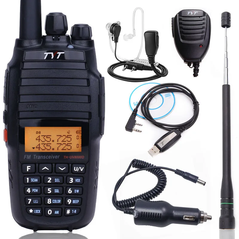 

TYT TH-UV8000D иди и болтай Walkie Talkie 10 Вт с перекрёстной коммутацией стволов VHF Любительская рация двойного диапазона радио Comunicador 10 км Функция Ham ра...