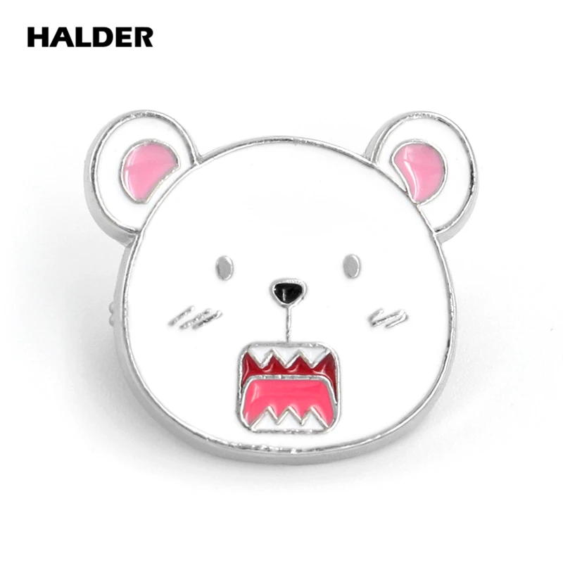 Bear BR0021 аниме halder one piece Луффи череп Трафальгар Ло медведь брошки в виде привидений эмаль нагрудные булавки одежда значок для рюкзака деним подарок - Окраска металла: Bear