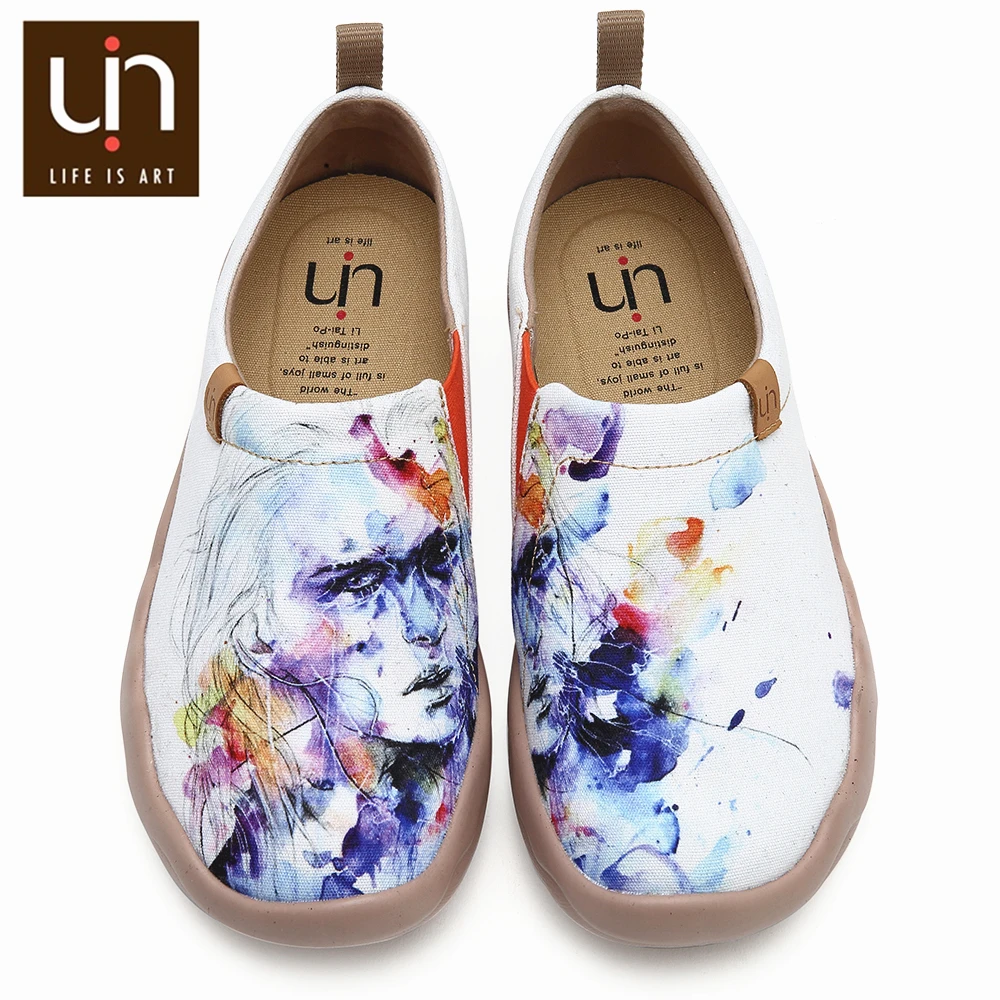 

UIN Fairy Design Hand-painted Art Shoes Women Fashion Loafers Wide Feet Ladies Casual Shoes Super Lightweight Comfort Sneakers