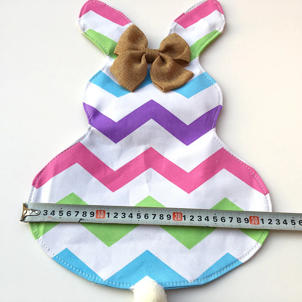 

hot selling easter decoration chevron easter garden flag canvas 12 * 18 inch easter garden flag with bow 50pcs / lot