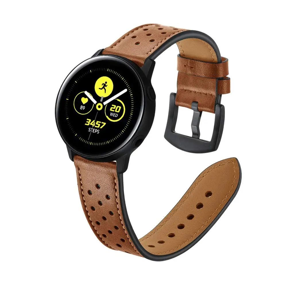 Ремешок для часов из натуральной кожи Samsung Galaxy Active/Galaxy Watch 42 мм спортивный ремешок
