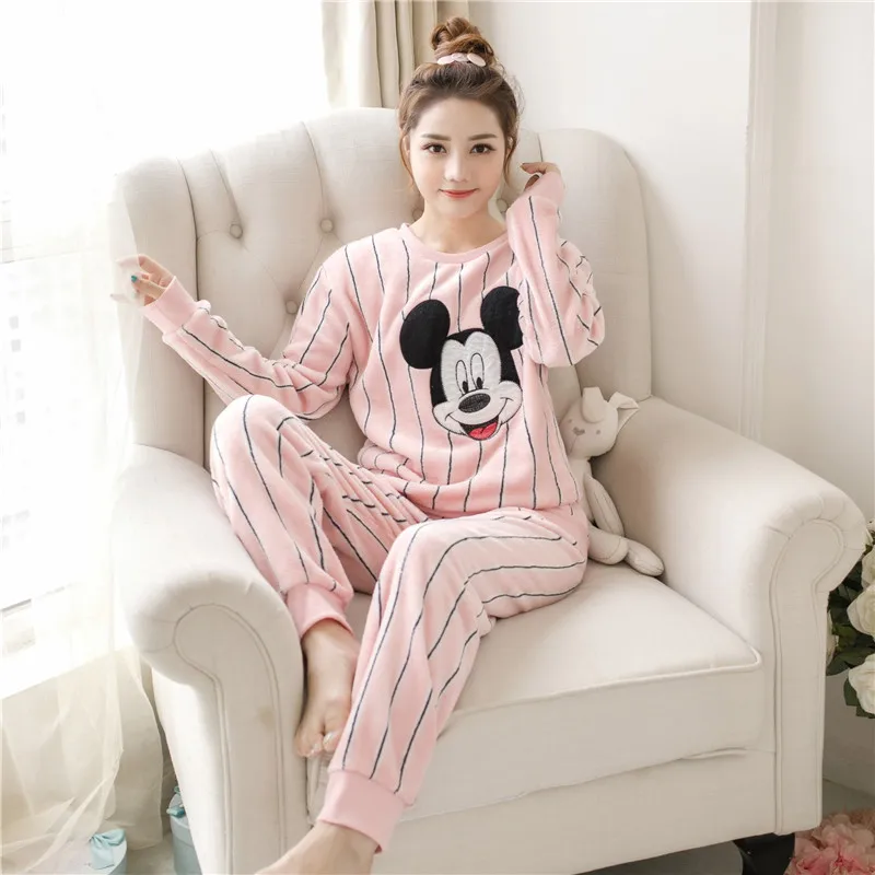 FL071C зимняя Фланелевая пижама из бархата Pizama Дамская пижама Пижама Kigurumi Mujer Ночной костюм Pigiama Pyjama Femme одежда для сна