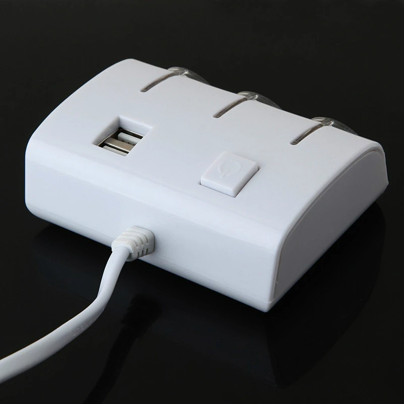 Onever двумя портами USB и три прикуривателя зарядное устройство 12 В автомобиля