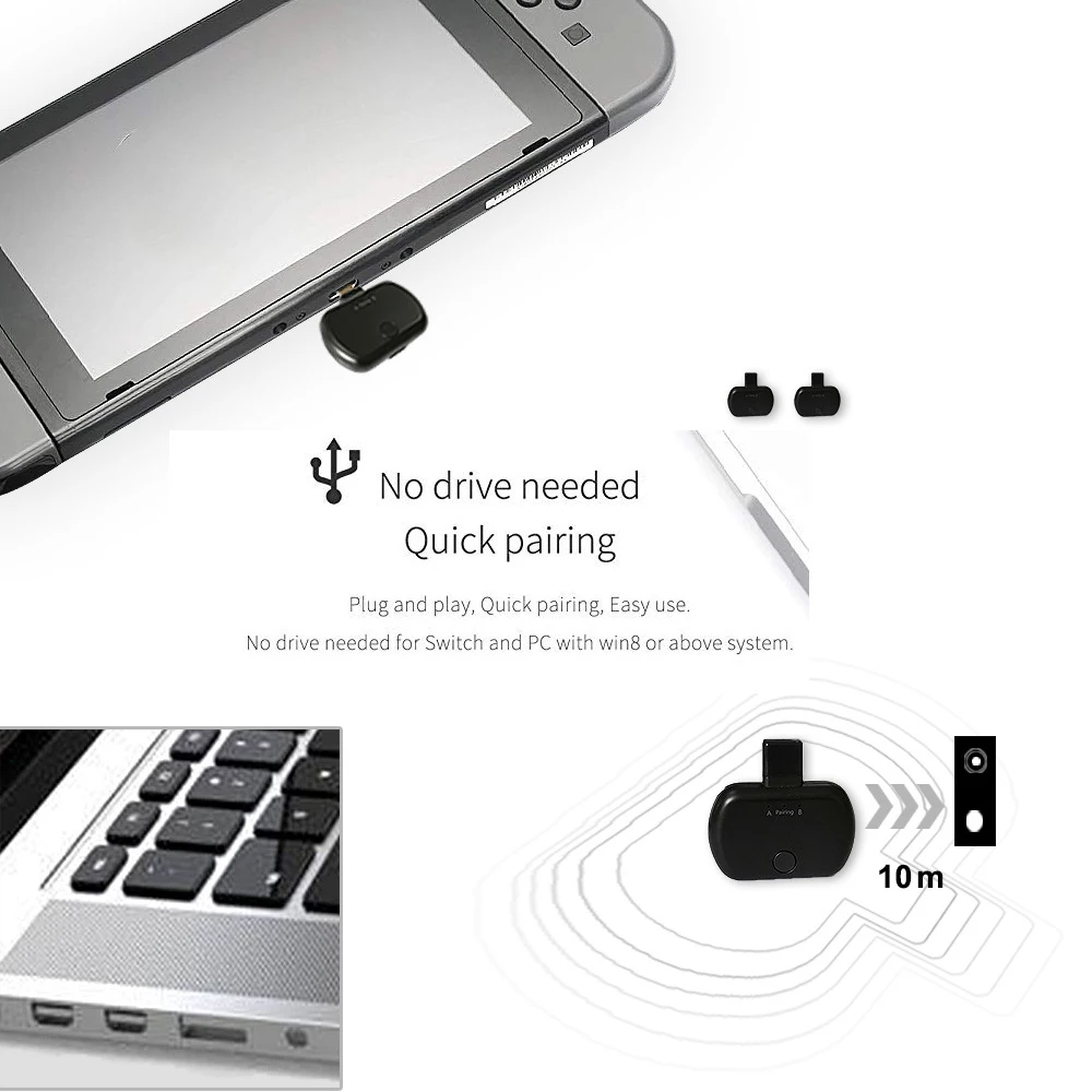 Bluetooth 5,0 usb type C Dual Link Aptx низкая задержка беспроводной музыкальный передатчик аудио адаптер для PS4 nintendo переключатель Macbook