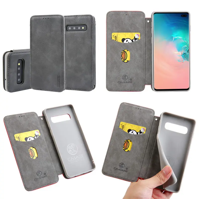 Для Samsung Galaxy S10 плюс S20 ультра флип чехол кожаный магнитный книжка с кошельком