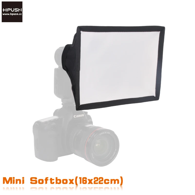 Hpusn студия мини flash light speedlite прозрачный рассеиватель softbox комплект освещения