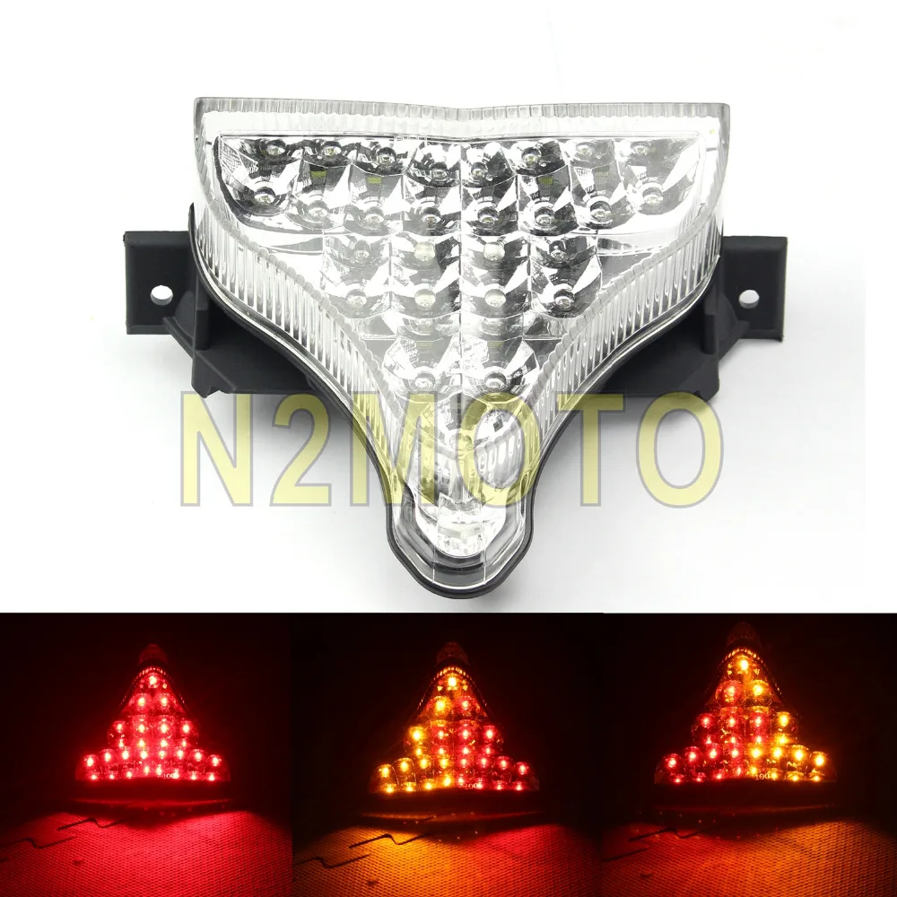 

Motorcycles Clear Lense LED Tail Light Rear Turn Signals Lights For 09-13 Yamaha YZF R1 Red&Smoke