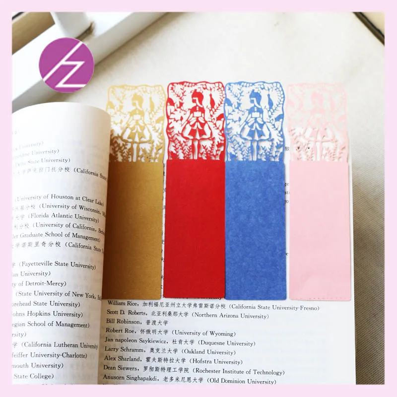 

Creative Cute Girl Design Shinny Pearl Paper Bookmarks For Books Mark Gift Kids Stationery Supplies 100pcs/lot free shipping