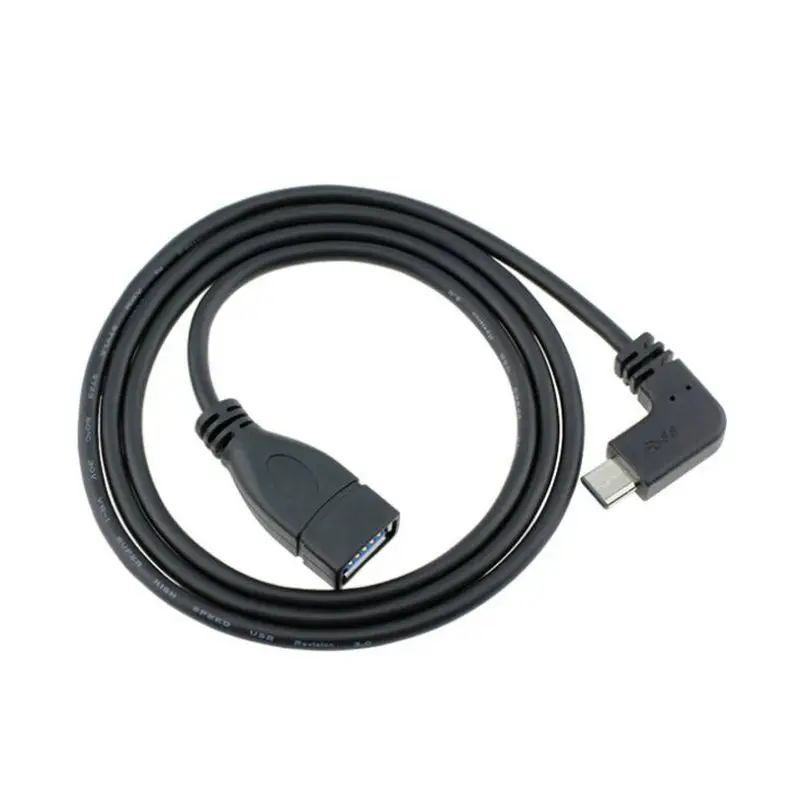 

90 градусов угол USB-C usb3.1 папа к USB 3,0 Женский USB Type C OTG кабель