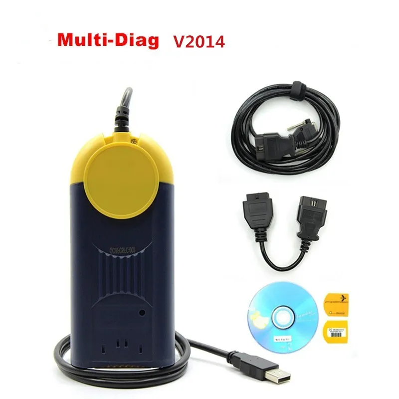 Лидер продаж нескольких языков Muit Diag Доступа V2011 J2534 Pass-Thru VCI Obd2 устройства Actia Multi-Di@ g автомобиля диагностический инструмент - Цвет: v2014