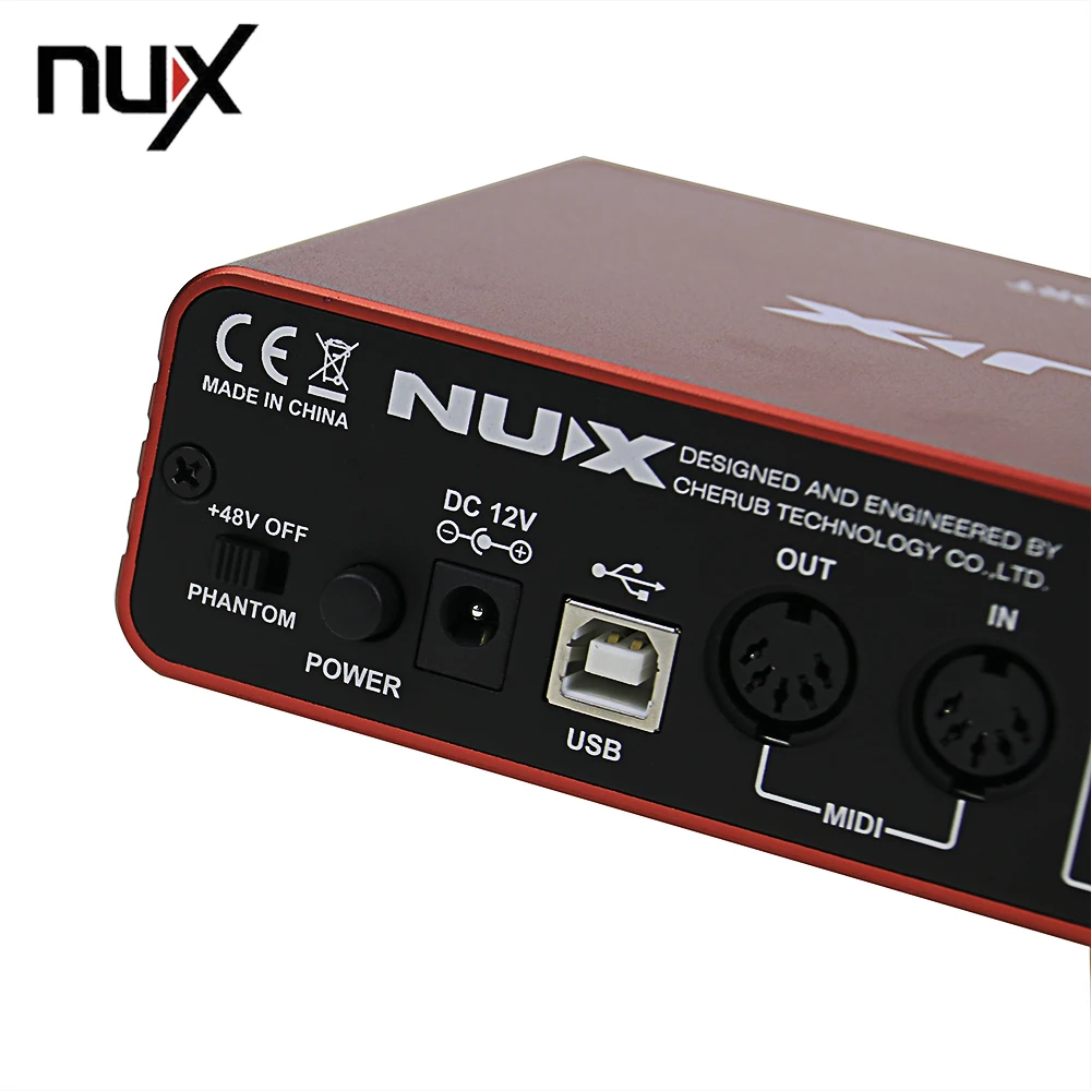 NUX uc 2 мини Порты и разъёмы USB XLR 6.35 мм Вход Выход аудио Интерфейс Для Mic миди