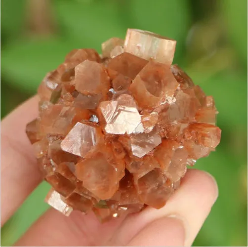 

Natural Flowery Orange Aragonite Crystal Cluster Mineral Specimen