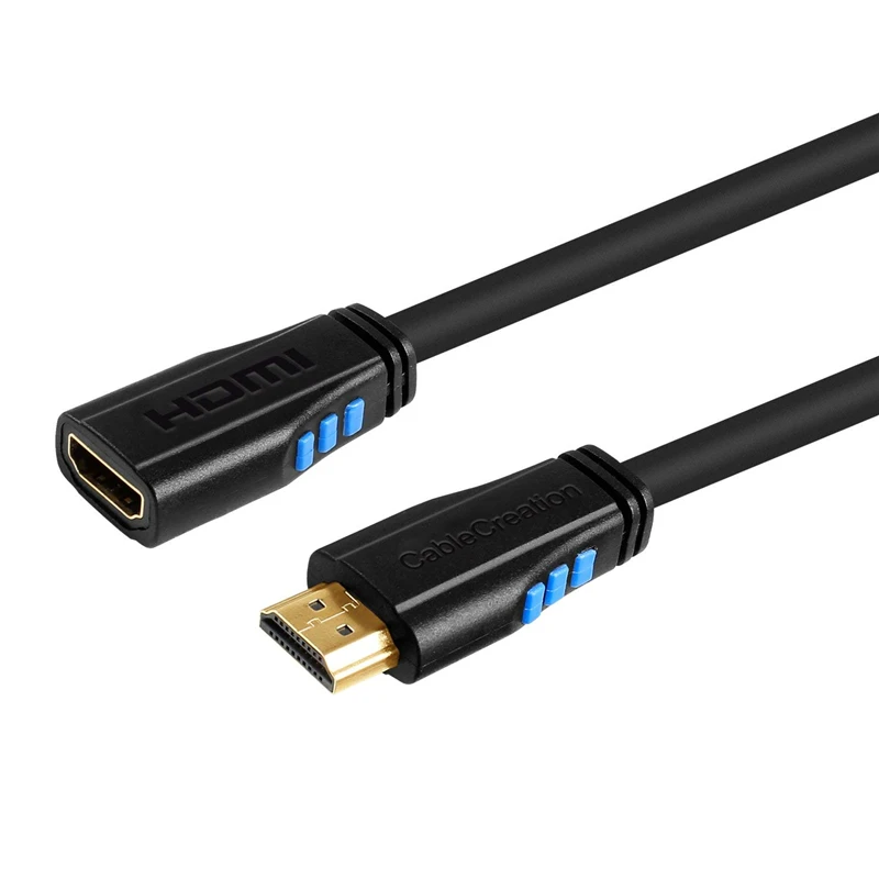 

HDMI 2.0 Male to Female Extension Cable, 4K Support 4K(60Hz) Ultra HD, 3D Video, Ethernet, Audio Return Channel,
