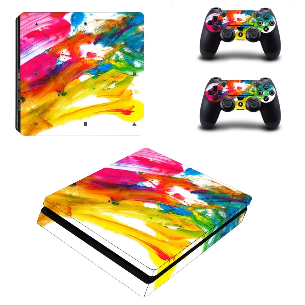 PS4 тонкая кожа Стикеры s для игровая приставка Сони 4 Slim консоли и контроллера