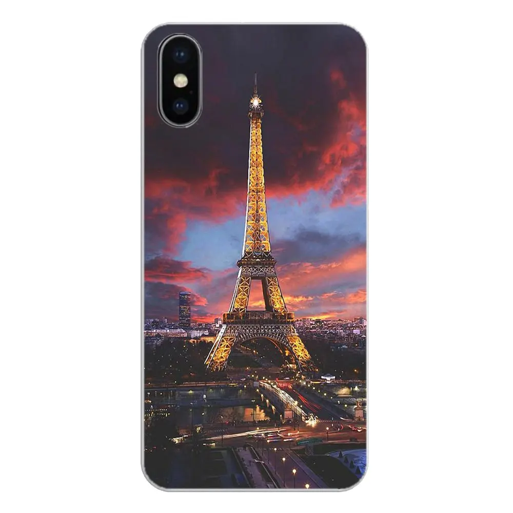 Silicone Phone Case Cover paris france eiffel tower Night Art For Samsung Galaxy A5 A6 A7 A8 A9 J4 J5 J7 J8 2017 2018 Plus Prime |