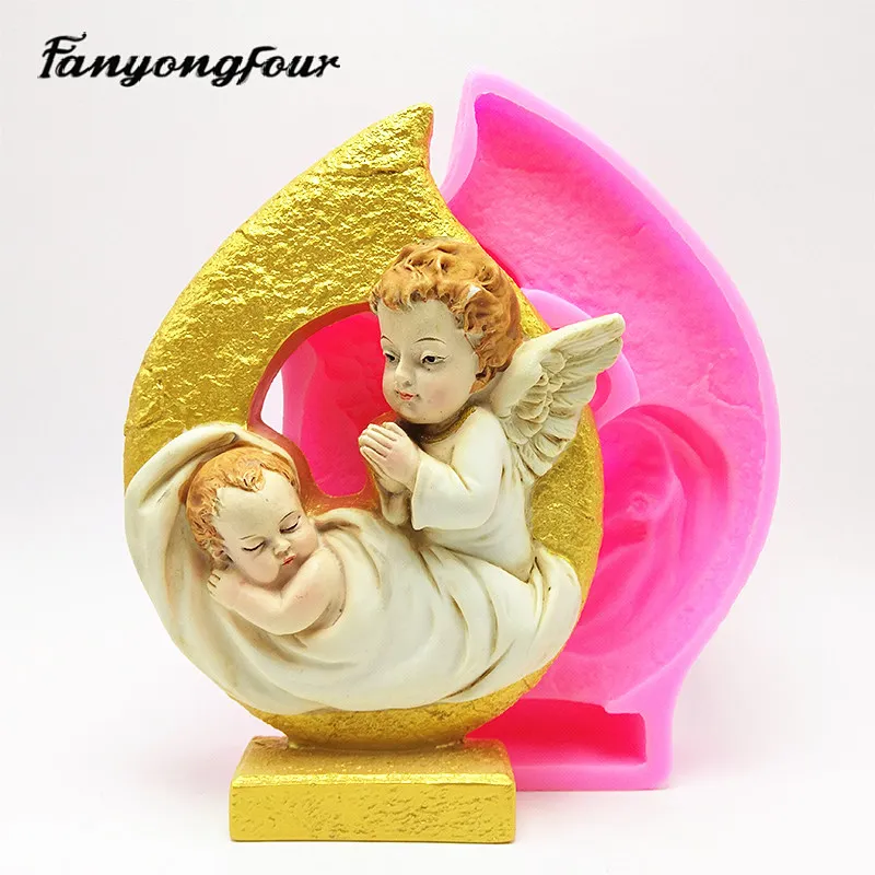 Силиконовая форма для выпечки тортов Angel из смолы гипса шоколада свечей конфет