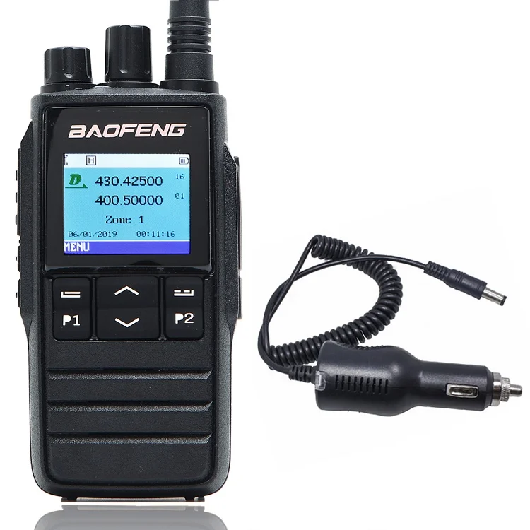 Baofeng DM-1703 цифровой иди и болтай Walkie Talkie “иди и уровня 1 и 2 Dual Band Dual Time slot DMR цифровой/аналоговый обновления DM-1801 DM-1701 1702 - Цвет: add car charger