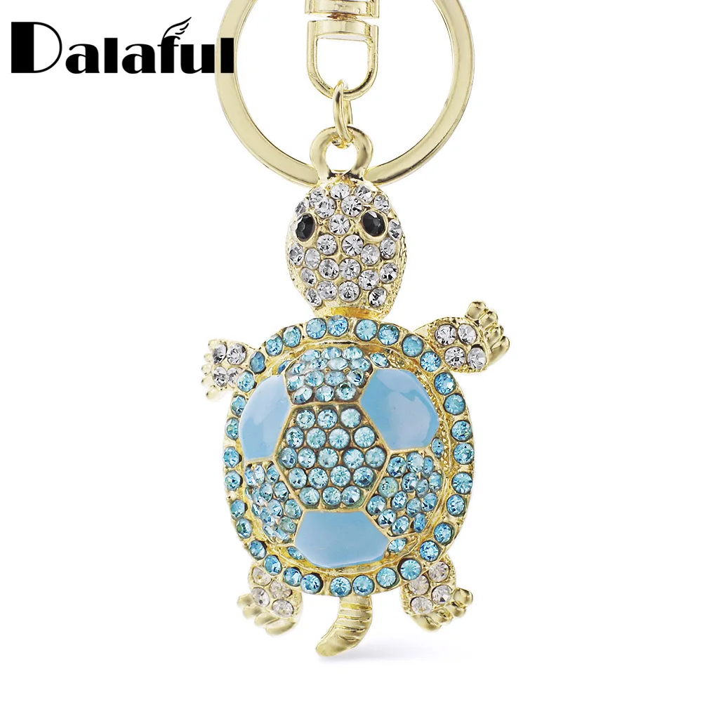 Dalaful Милая Черепаха Кристалл брелок брелки для автомобиля сумки кулон аксессуары