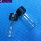 Стеклянные флаконы 10ML1 0 шт.лот, стеклянные бутылки для образцов, прозрачная стеклянная бутылка с крышкой, силиконовая бутылка из бора