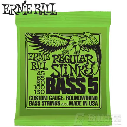 Ernie Ball 2836 Regular Slinky 5-String Nickel Wound Electric Bass Strings 45-130 | Спорт и развлечения