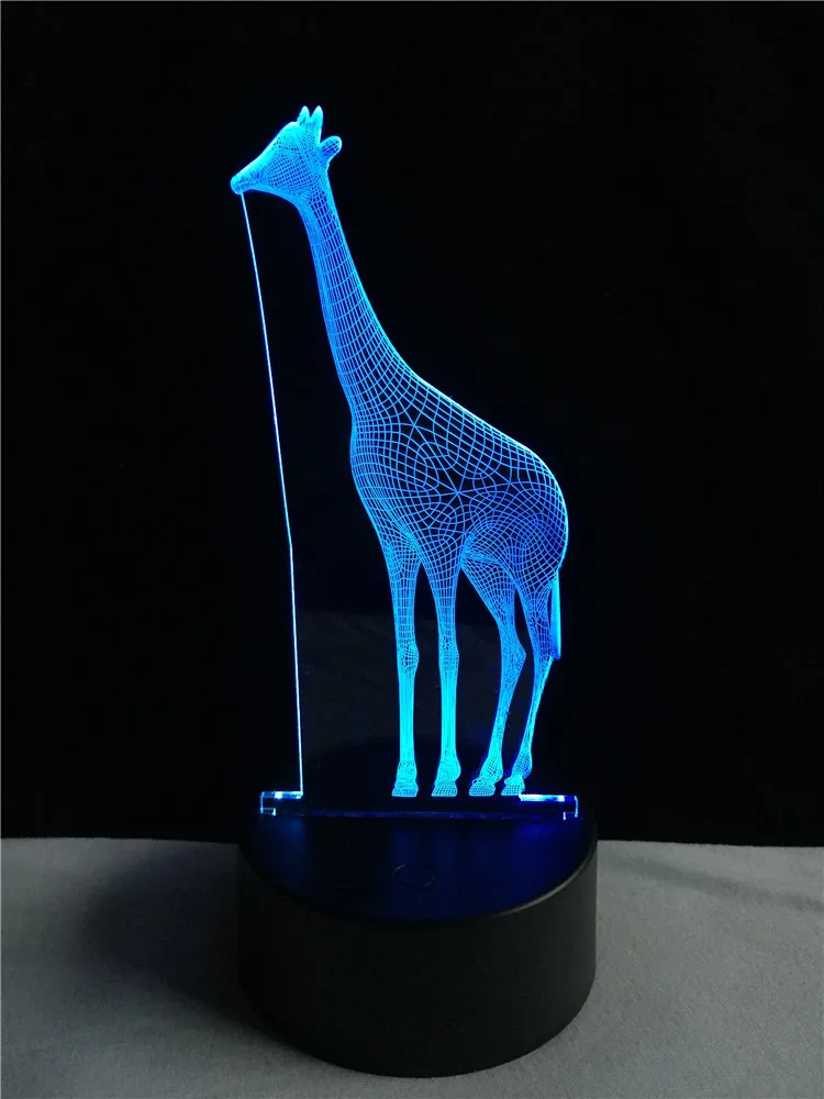 GAOPIN Животные Жираф 3D лампа светильник RGB светодиодный USB Настроение Ночной