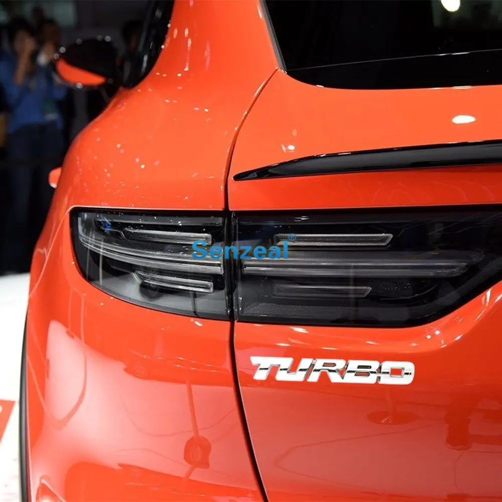 Senzeal универсальные автомобильные 3D наклейки металлические турбо буквы Алфавит