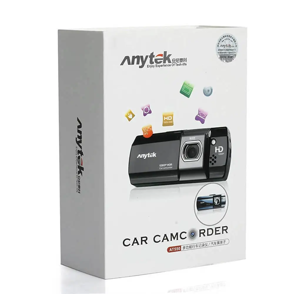 Anytek AT550 Видеорегистраторы для автомобилей Новатэк 96650 FHD 1080 P 2 7 &quot148 градусов 3.0MP