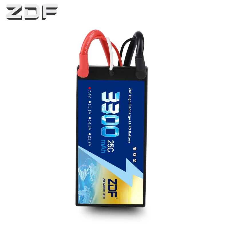 ZDF RC Car Lipo Battery 2S 2P 7 4 В 3300 мАч 25C Max 50C Жесткий Чехол для Airplane Traxxas автомобильный