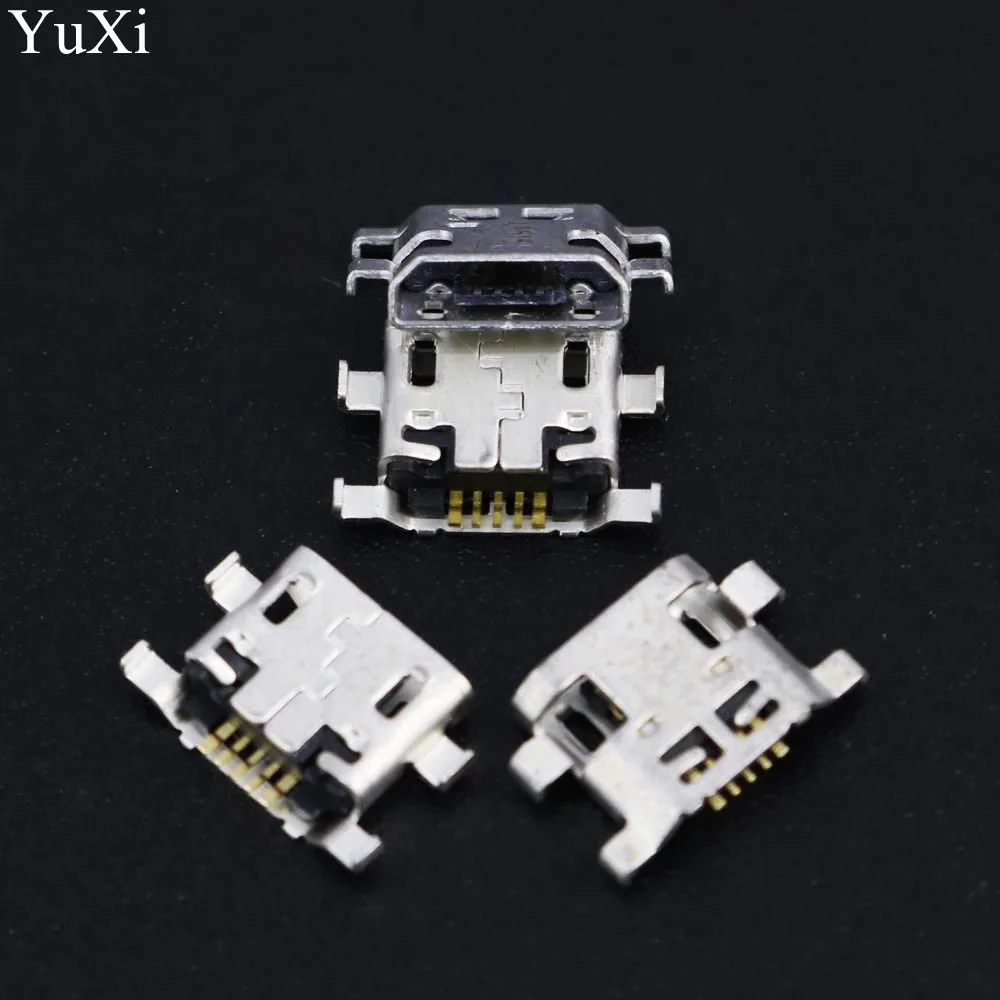 YuXi 10 шт. микро USB разъем для Huawei H60 L01 L02 Honor 6 5pin женский мини usb зарядки|Соединители| |
