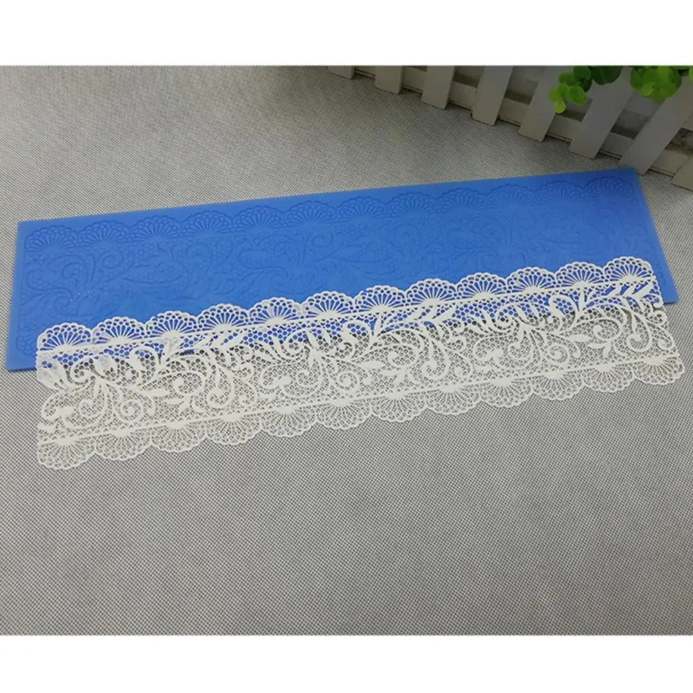 LanLan большая длинная кружевная силиконовая форма с цветочным узором для