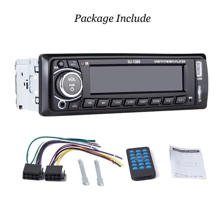 ЖК-цифровой дисплей Автомобильный Радио Bluetooth MP3 87 5 M-108 M USB 2 0 плеер WMA WAV