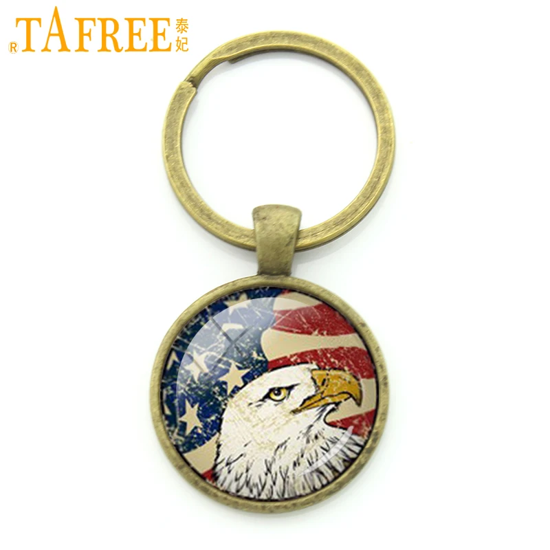 Брелок TAFREE Bald eagle изысканный американский флаг искусство античное очарование США