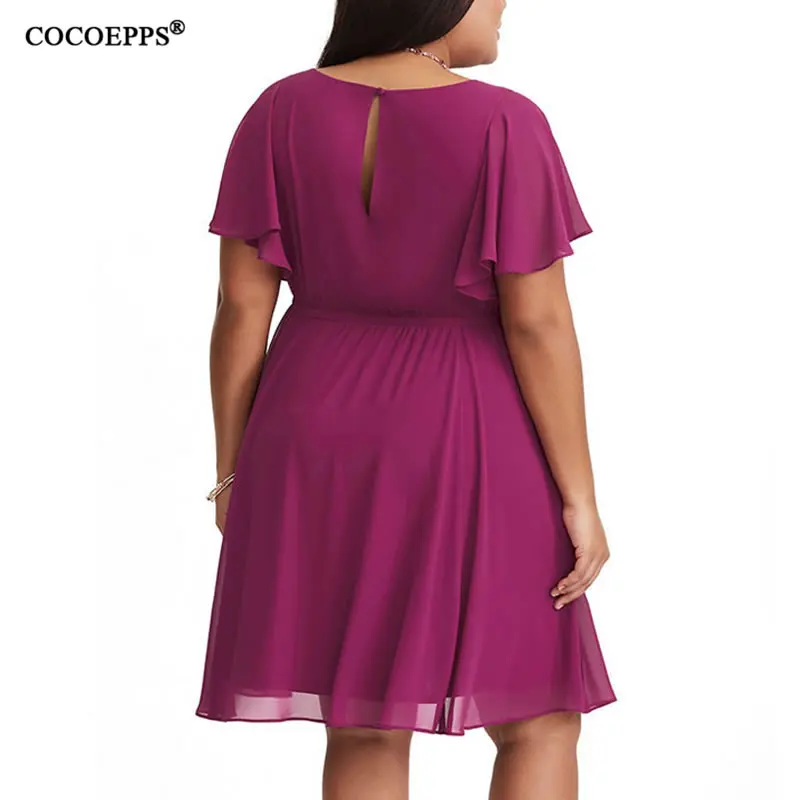 Летнее платье COCOEPPS 2019 женское осеннее женская одежда с запахом офисное