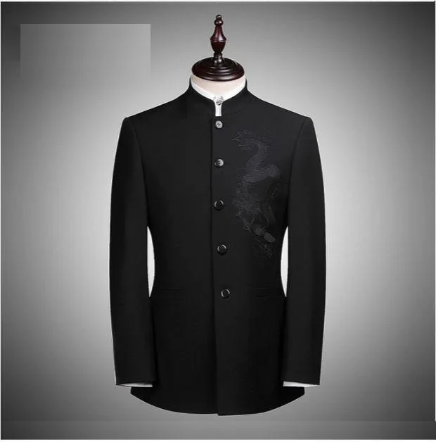 Мужской китайский традиционный костюм Чжун Шань тонкий комплект одежды для