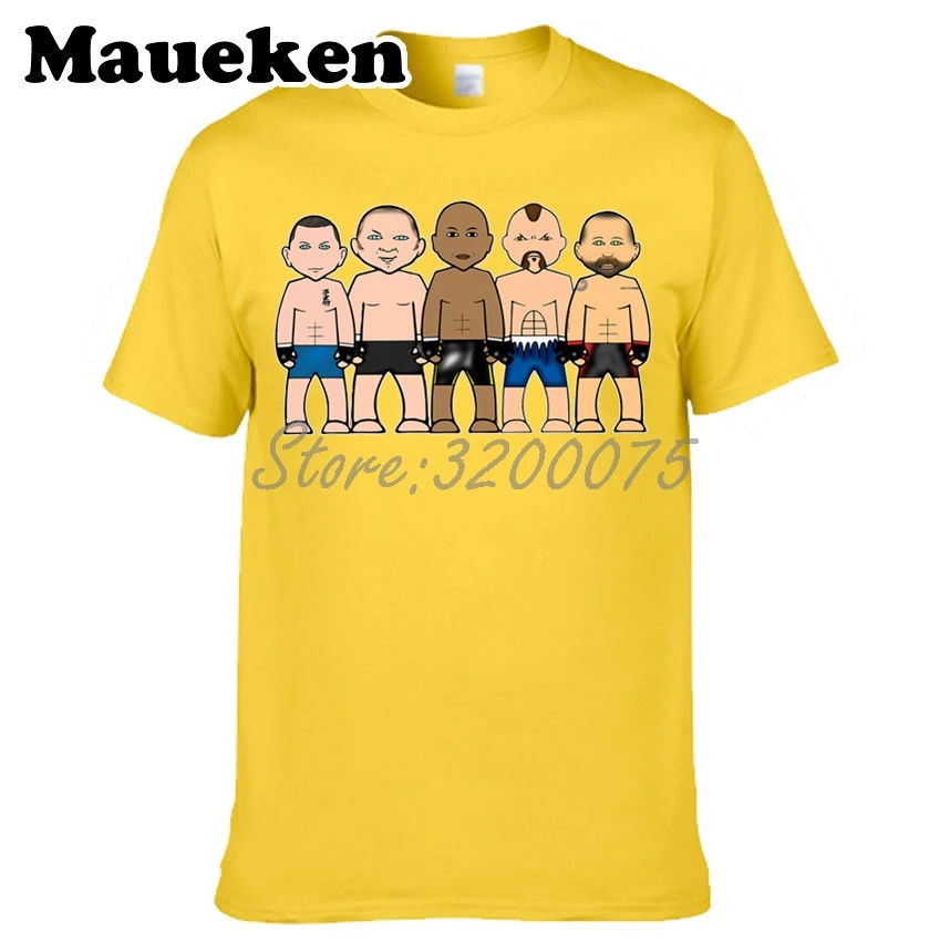 Men's CAGE FIGHTING LEGENDS Georges St Pierre Fedor Emelianenko Anderson Silva Wanderlei Chuck Liddell T-shirt tee | Мужская одежда