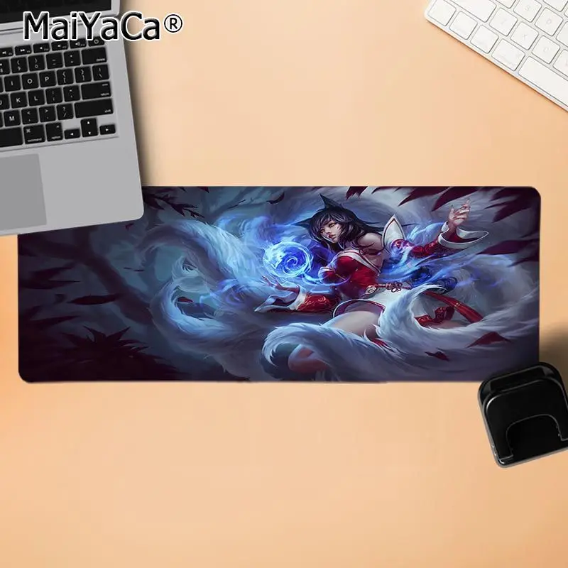 MaiYaCa Новое поступление сексуальные Ahri League Of Legends коврики для мыши Компьютерные Аниме Коврик для мыши и ноутбука резиновая мышь прочный Настольный коврик для мыши