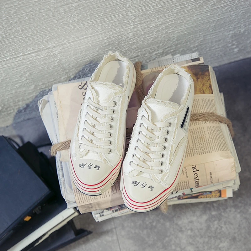 Кроссовки женские с низким верхом дизайнерские холщовые туфли на толстом