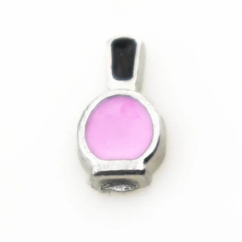 

20pcs/lot New Arrive Pink Nail Polish Floating Charms Living Glass Memory Lockets DIY Jewelry Charms