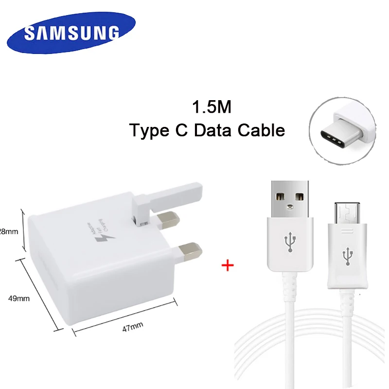 Samsung Тип C кабель для передачи данных USB Адаптивное зарядное устройство Galaxy S8 плюс