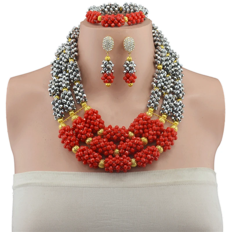 Модные африканские бусины ювелирные наборы Детские Желтые и черные хрустальные