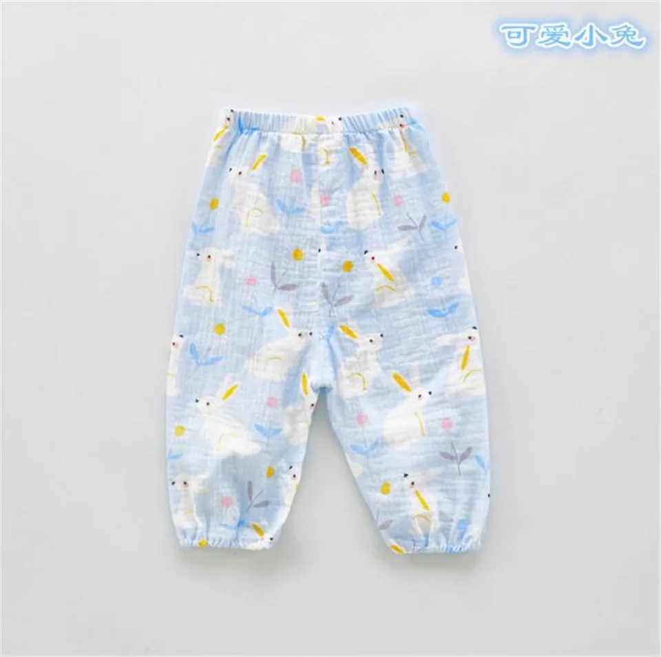 Высококачественные хлопковые штаны с принтом для детей от 0 до 3 лет дышащие